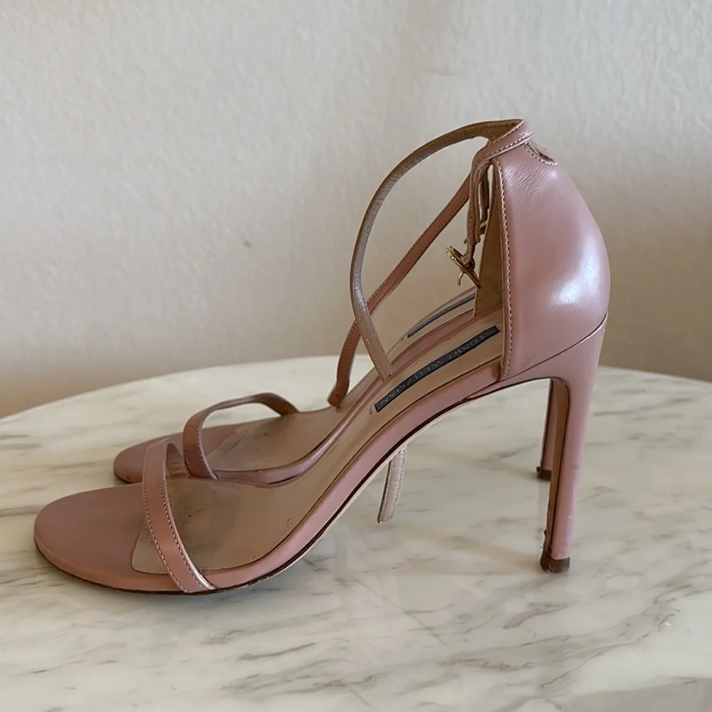 Stuart Weitzman ankle strap heels. Nude pink 8 1/2​​​​